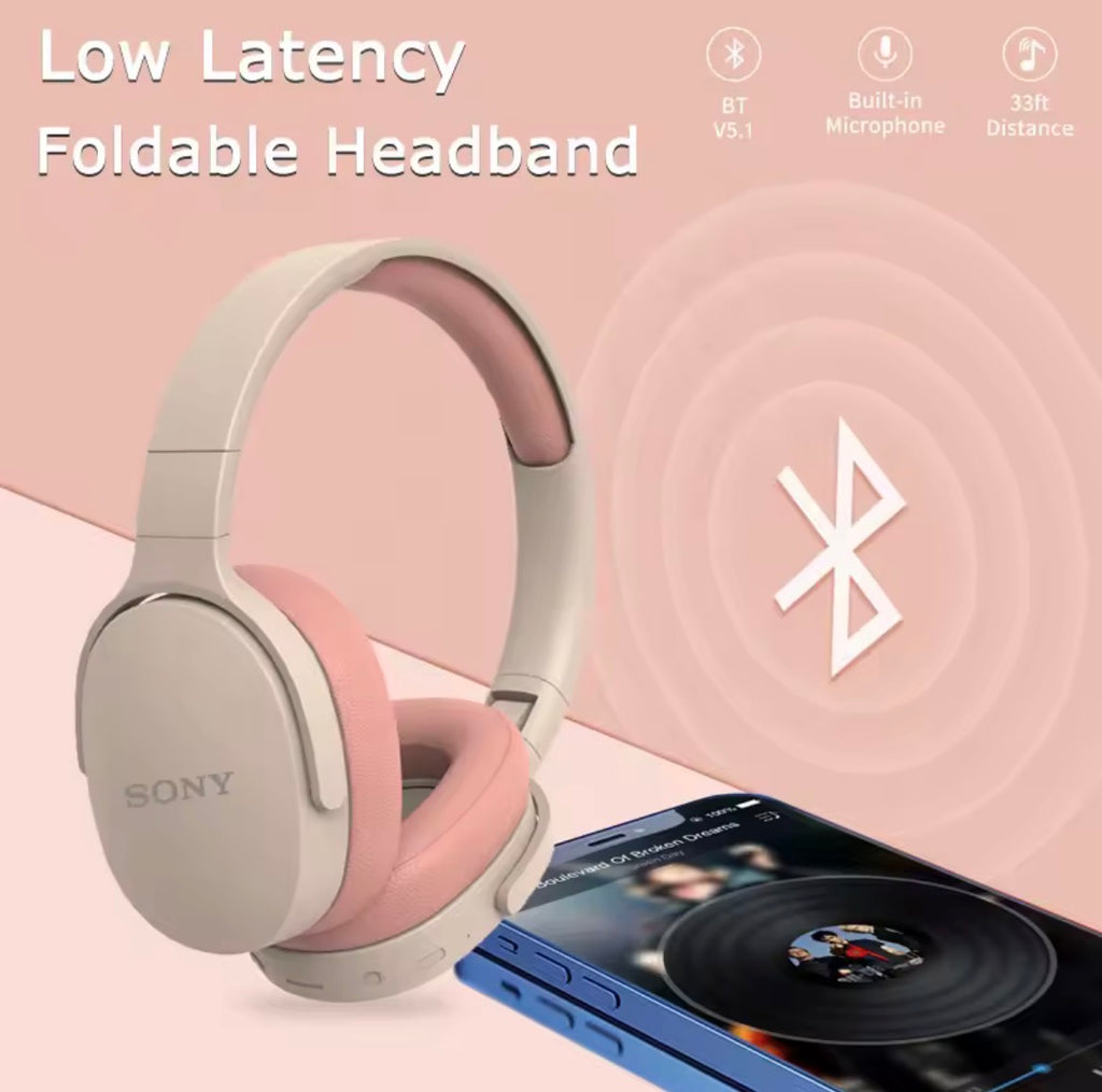 SONY P2961 Wireless Headphones Bluetooth Foldable 9D HIFI Stereo Sound Headset Long Battery Life Heavy Bass Earphone